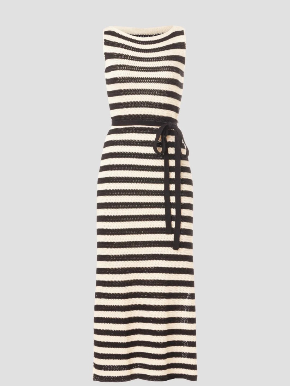 Jason Wu Collective Striped Knit Midi Dress Belted Nautical XL